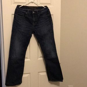 Dark wash bootcut jeans